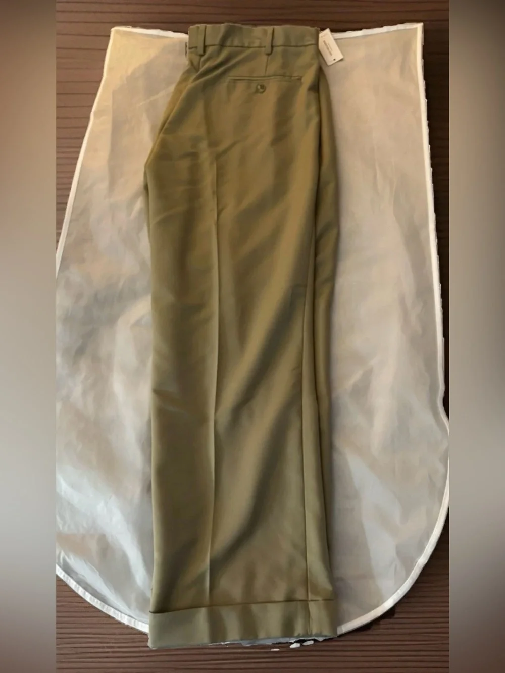 NWT Van Heusen Traveler Non-Iron Classic Fit Dress Pants Men's Beige 36X29
